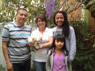 Tifa, family and new dog